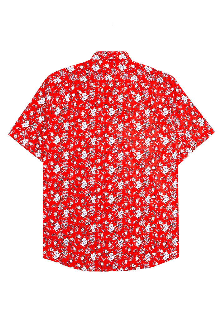 PRIVATE STITCH Scarlet Bloom Floral Shirt