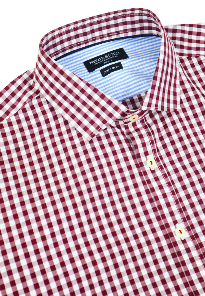 PRIVATE STITCH Signature Moustache Gingham Shirt