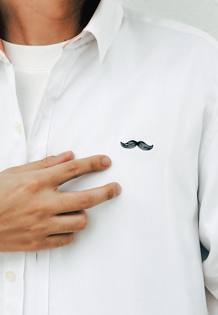 PRIVATE STITCH Signature Moustache Short Sleeve Shirt