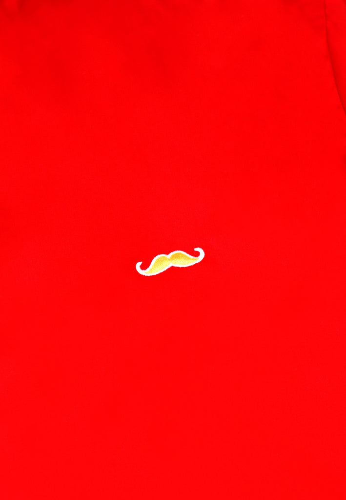 PRIVATE STITCH Signature Moustache Mandarin Collar Shirt